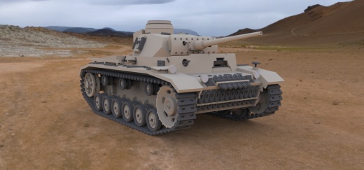 三号坦克坦克 战车 kpfw 3 ausf solidedge stp缩略图